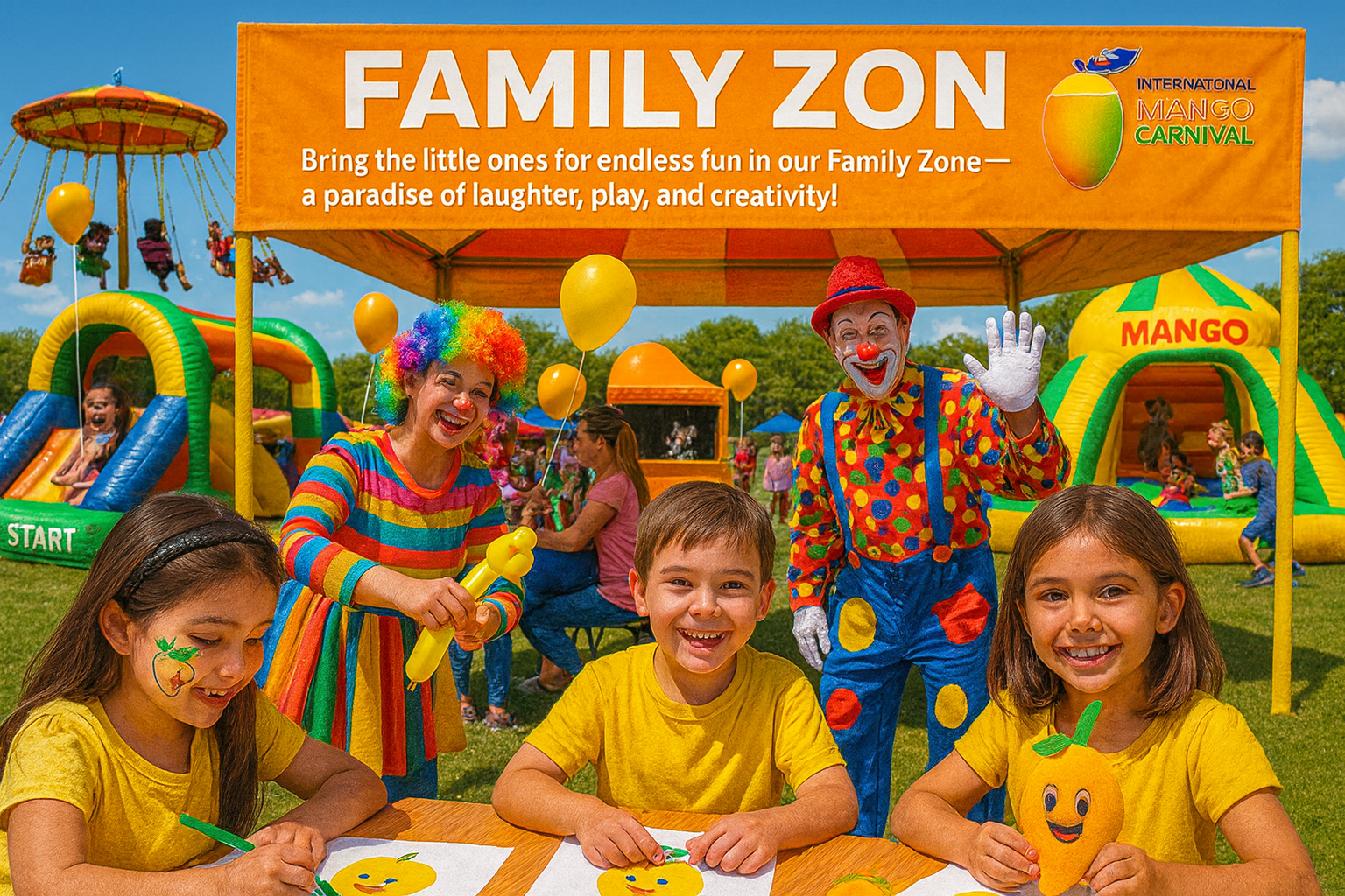Family zone with kids activities and entertainment