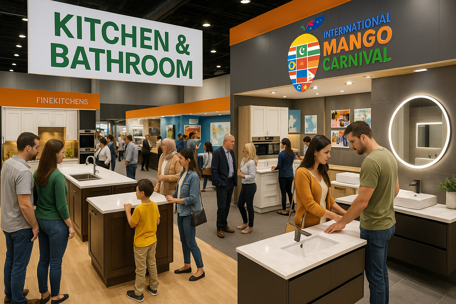 Kitchen and bathroom showcase with modern designs and luxury fittings